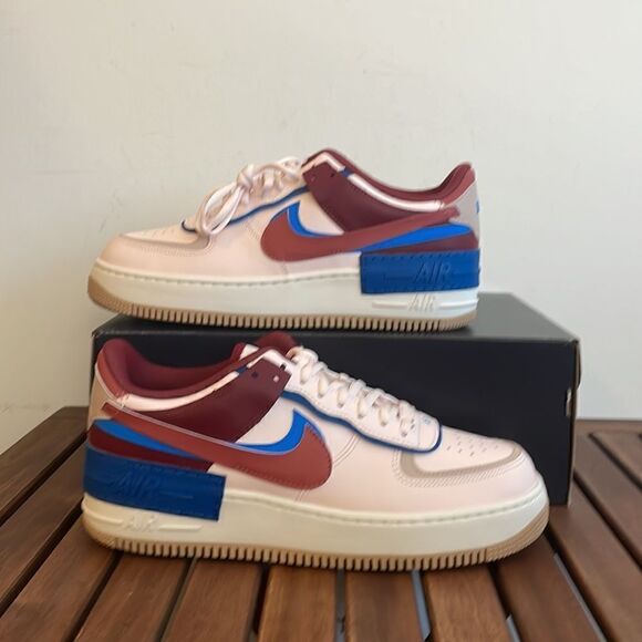 Nike Air Force 1 Shadow Light Soft Pink Team Red US Women 11/UK8.5(CI0919-601) - Picture 1 of 15
